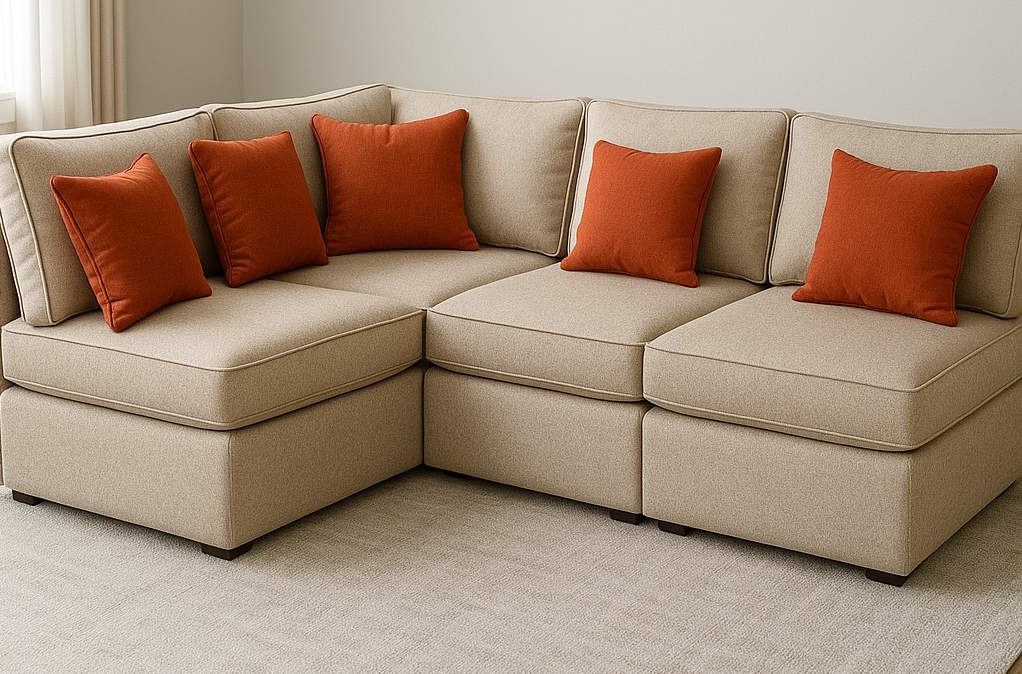 Изготовление и пошив подушек на П-образный диван